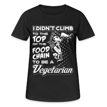 Fleischesser Jagen Jäger Jagd Geschenk - Frauen T-Shirt atmungsaktiv - Schwarz - Vorne - AI Model Female 172 light (172cm)