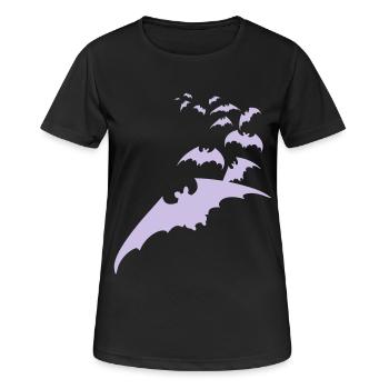 Fledermaus Flughund Vampir Halloween Tier fliegen - Frauen T-Shirt atmungsaktiv - Schwarz - Vorne - AI Model Female 172 light (172cm)