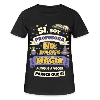 Ich bin Lehrer, ich zaubere nicht - Frauen T-Shirt atmungsaktiv - Schwarz - Vorne - AI Model Female 172 light (172cm)