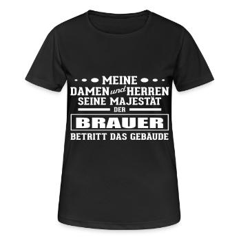 Brauer - Seine Majestät - Frauen T-Shirt atmungsaktiv - Schwarz - Vorne - AI Model Female 172 light (172cm)