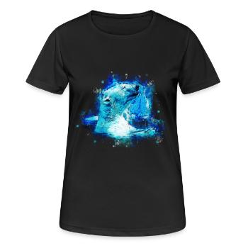gxp ours polaire ours polaire enjoyer aquarelle splatter - T-shirt respirant Femme - noir - Devant - AI Model Female 172 light (172cm)
