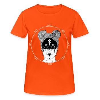 Mia - Women's Breathable T-Shirt - neon orange - Front - AI Model Female 172 dark (172cm)