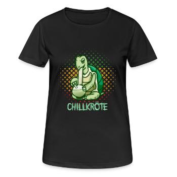 Kiffer Bong Chemise Chillkroete pour fan de Ganja Reggae - T-shirt respirant Femme - noir - Devant - AI Model Female 172 light (172cm)