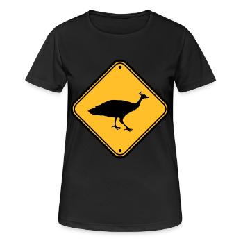 schild gefahr achtung vorsicht hinweis zone gebiet - Frauen T-Shirt atmungsaktiv - Schwarz - Vorne - AI Model Female 172 light (172cm)