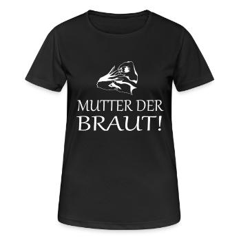 Braut - Frauen T-Shirt atmungsaktiv - Schwarz - Vorne - AI Model Female 172 light (172cm)