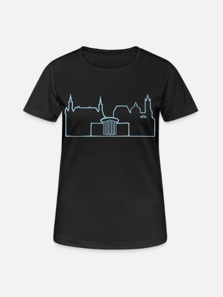 Skyline Aachen - T-shirt respirant Femme - noir