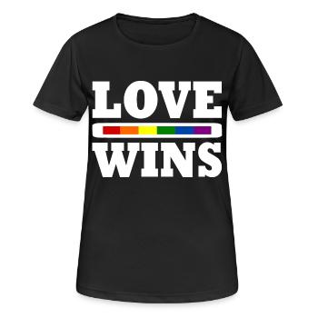 Love wins - Women's Breathable T-Shirt - black - Front - AI Model Female 172 light (172cm)