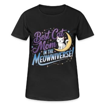 Meilleure maman chat de tout le Miauversum ! - T-shirt respirant Femme - noir - Devant - AI Model Female 172 light (172cm)