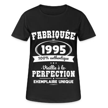 30th Anniversary - Made in 1995 - Women's Breathable T-Shirt - black - Front - AI Model Female 172 light (172cm)