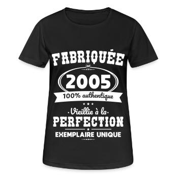 20 Year Anniversary - Made in 2005 - Women's Breathable T-Shirt - black - Front - AI Model Female 172 light (172cm)