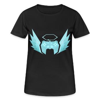 Controller with joins (pastel turquoise) - Women's Breathable T-Shirt - black - Front - AI Model Female 172 light (172cm)
