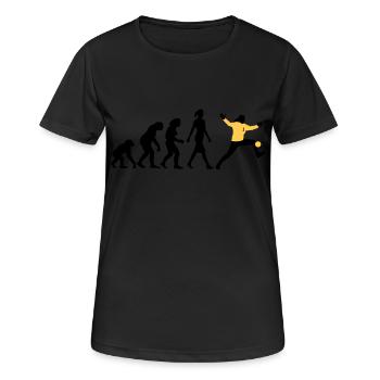 Evolution Handball Torhueterin - Frauen T-Shirt atmungsaktiv - Schwarz - Vorne - AI Model Female 172 light (172cm)