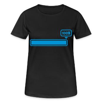 100 % - T-shirt respirant Femme - noir - Devant - AI Model Female 172 light (172cm)