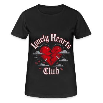 Lonely Hearts Club – Gebrochenes Herz Design - Frauen T-Shirt atmungsaktiv - Schwarz - Vorne - AI Model Female 172 light (172cm)