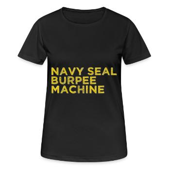Navy Seal Burpee Machine - T-shirt respirant Femme - noir - Devant - AI Model Female 172 light (172cm)