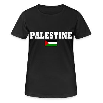 Palestine - T-shirt respirant Femme - noir - Devant - AI Model Female 172 light (172cm)