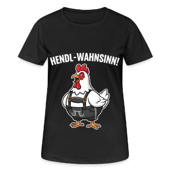 La folie du poulet ! - T-shirt respirant Femme - noir - Devant - AI Model Female 172 light (172cm)