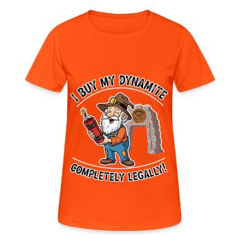 Dynamite Miner ! - T-shirt respirant Femme - orange néon - Devant - AI Model Female 172 dark (172cm)