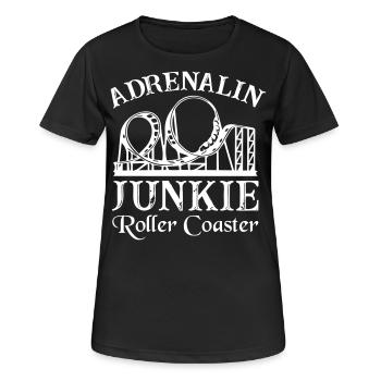Montagnes russes Adrenaline Junkie - T-shirt respirant Femme - noir - Devant - AI Model Female 172 light (172cm)