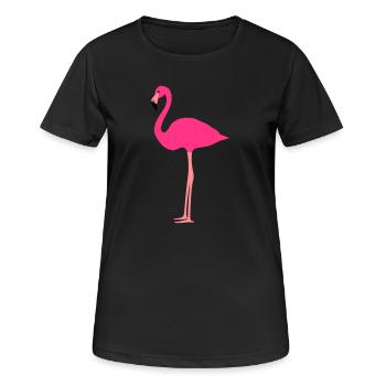 Flamingo 3 colors - Women's Breathable T-Shirt - black - Front - AI Model Female 172 light (172cm)