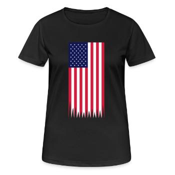 usa used vertical - T-shirt respirant Femme - noir - Devant - AI Model Female 172 light (172cm)