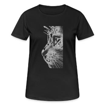 Cat's face - Women's Breathable T-Shirt - black - Front - AI Model Female 172 light (172cm)
