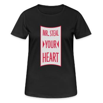 Mr steal your heart - Women's Breathable T-Shirt - black - Front - AI Model Female 172 light (172cm)