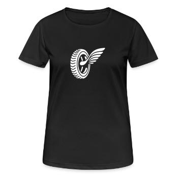 Car badge tires and wings - Women's Breathable T-Shirt - black - Front - AI Model Female 172 light (172cm)