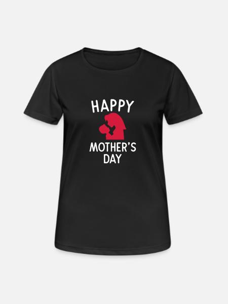 Happy Mother's Day - Women's Breathable T-Shirt - black