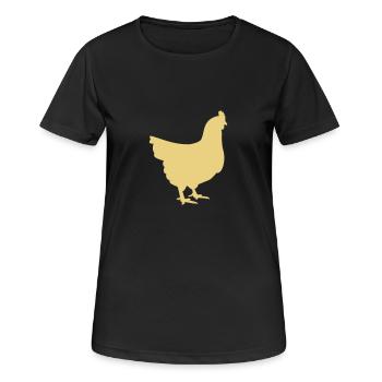 Poule - T-shirt respirant Femme - noir - Devant - AI Model Female 172 light (172cm)