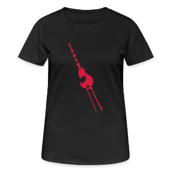 Fernsehturm Berlin - Frauen T-Shirt atmungsaktiv - Schwarz - Vorne - AI Model Female 172 light (172cm)