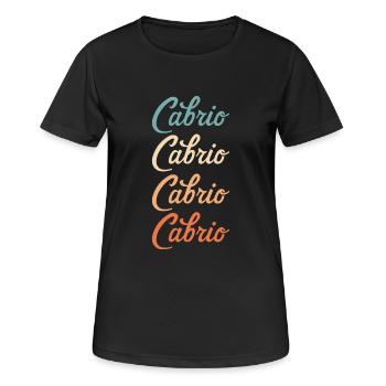 Dire cabriolet aux couleurs vintage cabriolet rétro - T-shirt respirant Femme - noir - Devant - AI Model Female 172 light (172cm)