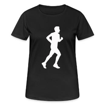 jogger - Frauen T-Shirt atmungsaktiv - Schwarz - Vorne - AI Model Female 172 light (172cm)