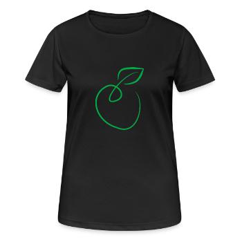 pomme - T-shirt respirant Femme - noir - Devant - AI Model Female 172 light (172cm)