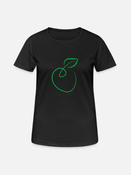 Apple - Women's Breathable T-Shirt - black