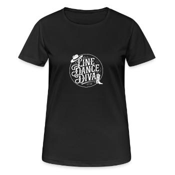 Diva de la danse en ligne - T-shirt respirant Femme - noir - Devant - AI Model Female 172 light (172cm)