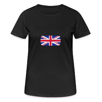 United Kingdom Flag United Kingdom Flag United - Women's Breathable T-Shirt - black - Front - AI Model Female 172 light (172cm)