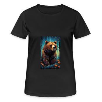 Bear | Brown Bear | Grizzly Bear | Animals - Women's Breathable T-Shirt - black - Front - AI Model Female 172 light (172cm)