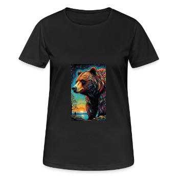 Bear | Brown Bear | Grizzly Bear | Animals - Women's Breathable T-Shirt - black - Front - AI Model Female 172 light (172cm)