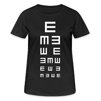 Test de vue - T-shirt respirant Femme - noir - Devant - AI Model Female 172 light (172cm)
