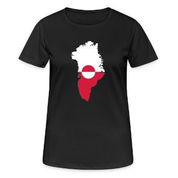 Groenland - T-shirt respirant Femme - noir - Devant - AI Model Female 172 light (172cm)