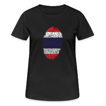 Empreintes digitales - Thaïlande - T-shirt respirant Femme - noir - Devant - AI Model Female 172 light (172cm)