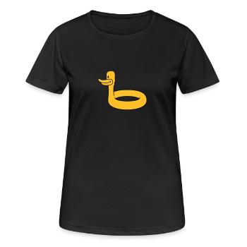 Duck Swimming Ring - T-shirt respirant Femme - noir - Devant - AI Model Female 172 light (172cm)