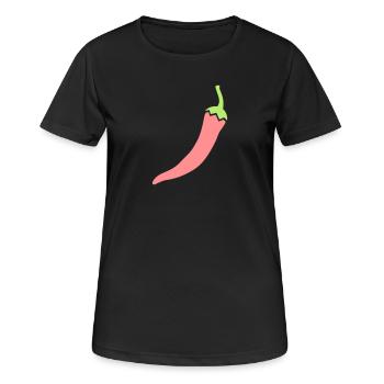 Épices piment - T-shirt respirant Femme - noir - Devant - AI Model Female 172 light (172cm)