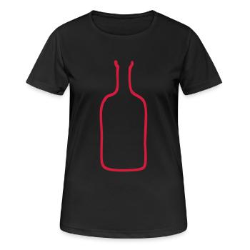 bouteille vide8 bottle - T-shirt respirant Femme - noir - Devant - AI Model Female 172 light (172cm)