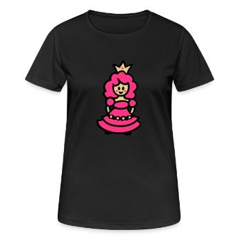 Prinzessin - Frauen T-Shirt atmungsaktiv - Schwarz - Vorne - AI Model Female 172 light (172cm)