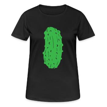 Gurke Gurken Team Lieblingsgurke Chef Veggie 1c - Frauen T-Shirt atmungsaktiv - Schwarz - Vorne - AI Model Female 172 light (172cm)