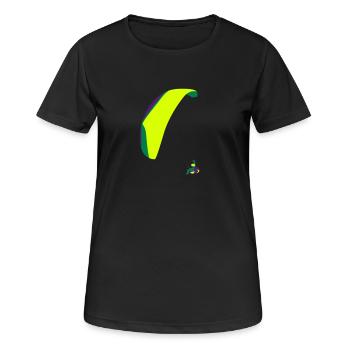 Paraglider Acro - T-shirt respirant Femme - noir - Devant - AI Model Female 172 light (172cm)