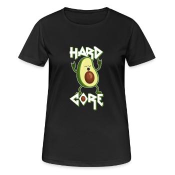 Avocado - Hard Core - Metal - Rock - Lustig -Humor - Women's Breathable T-Shirt - black - Front - AI Model Female 172 light (172cm)