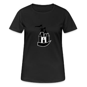 Castle - Women's Breathable T-Shirt - black - Front - AI Model Female 172 light (172cm)